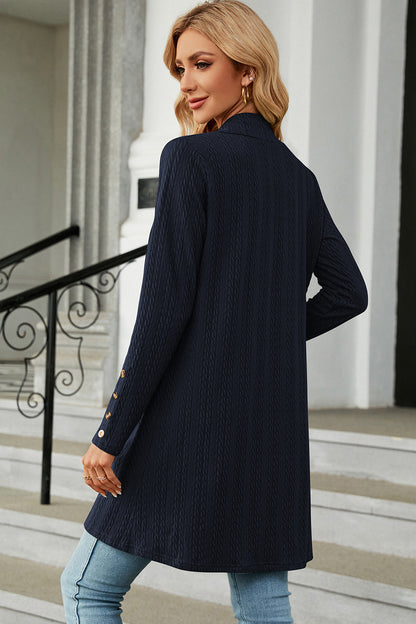 Open Front Long Sleeve Cardigan-Angel Casuals