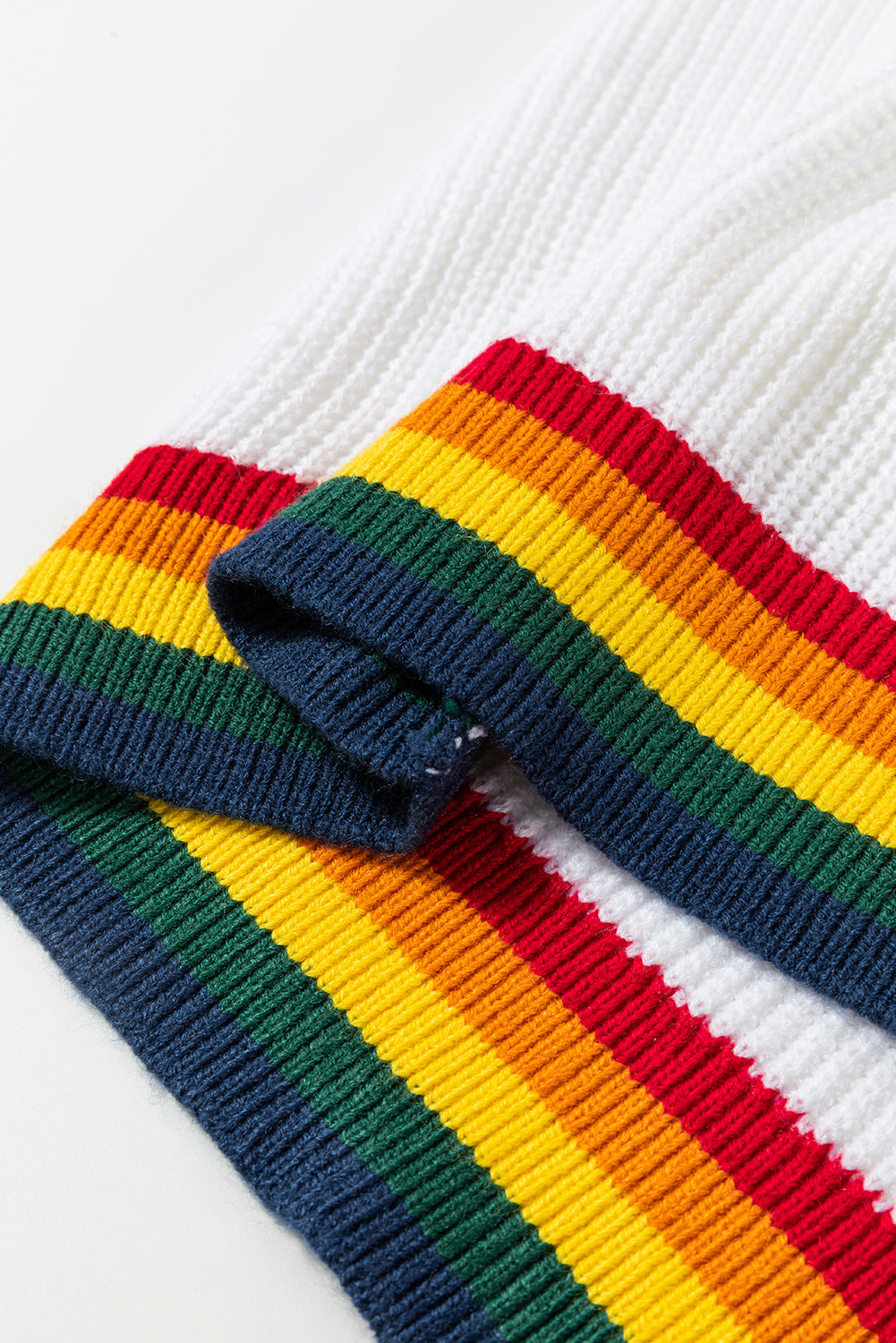 MERRY & BRIGHT Ribbed Round Neck Sweater-Angel Casuals