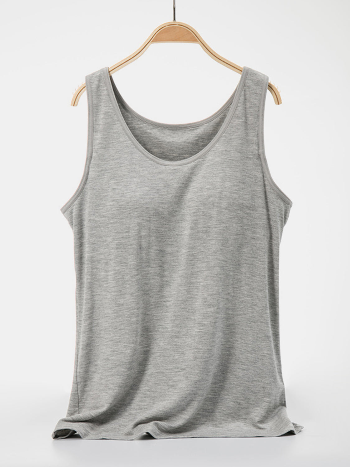 Scoop Neck Wide Strap Tank-Angel Casuals