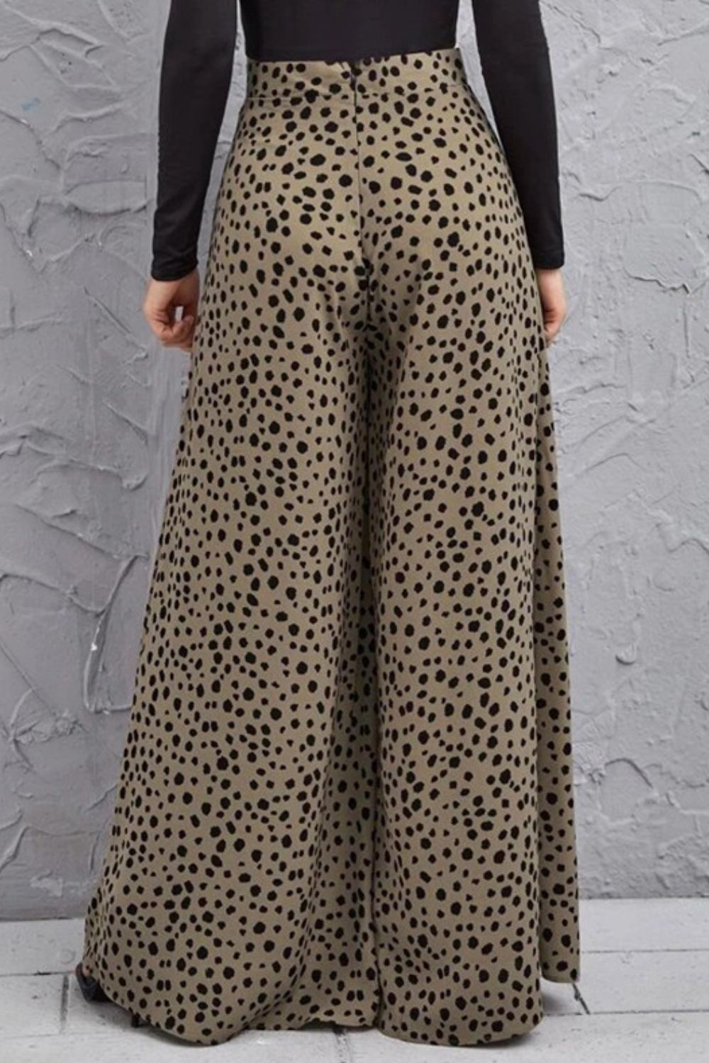 Animal Print High-Rise Culottes-Angel Casuals