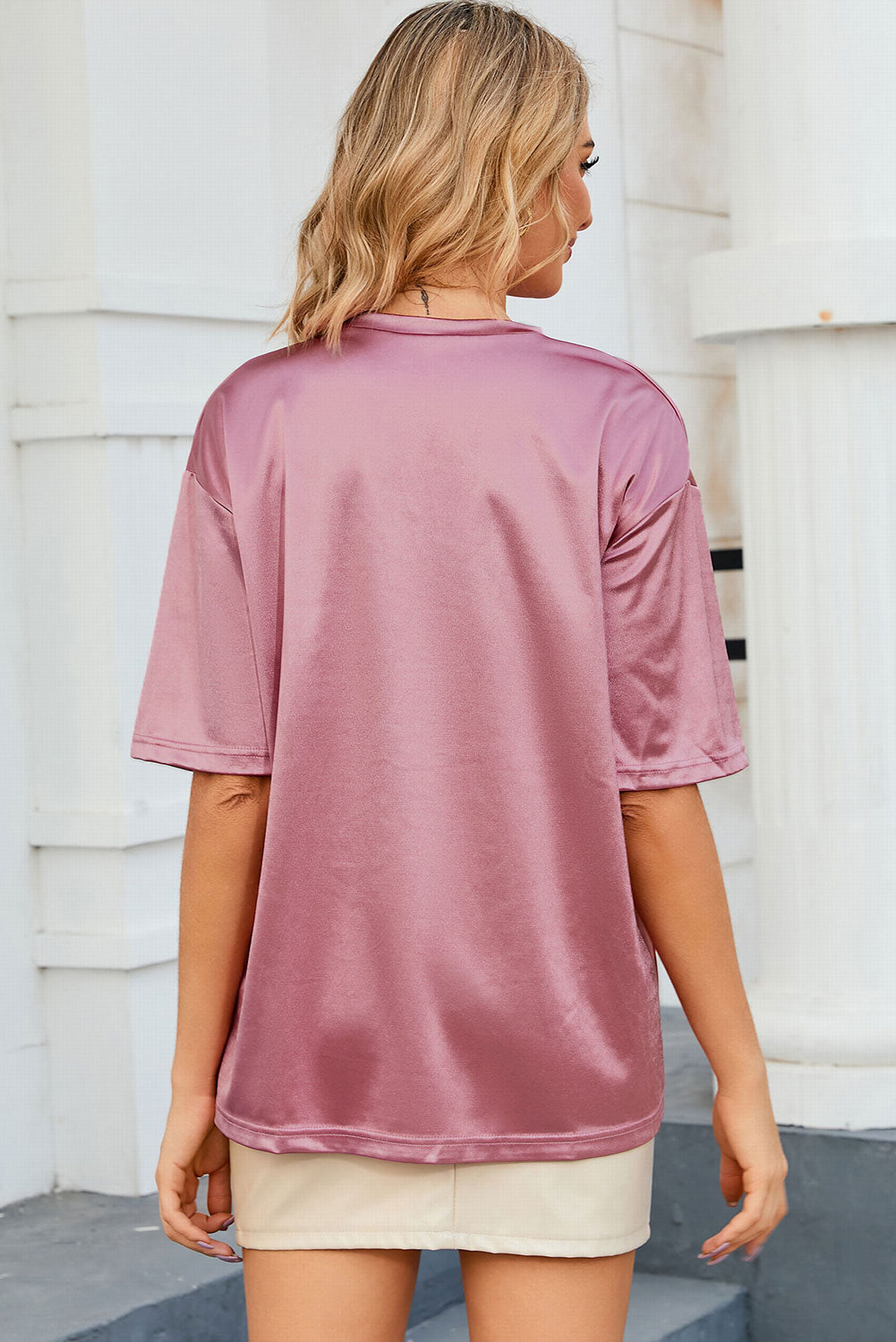 Double Take Round Neck Dropped Shoulder Top-Angel Casuals