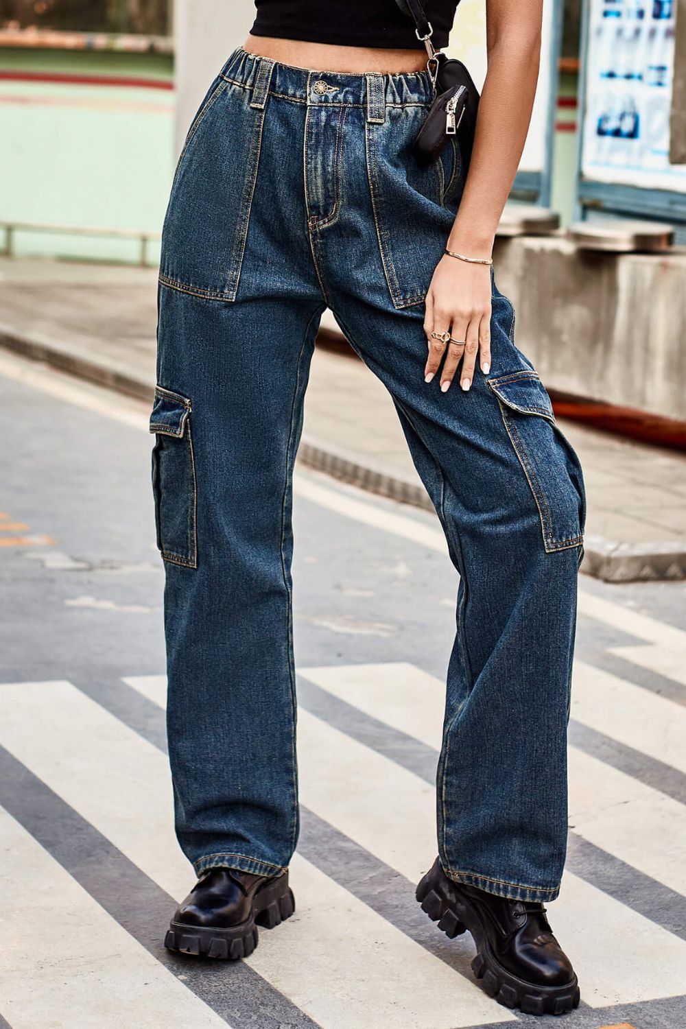 Baeful Long Straight Leg Jeans with Pockets-Angel Casuals