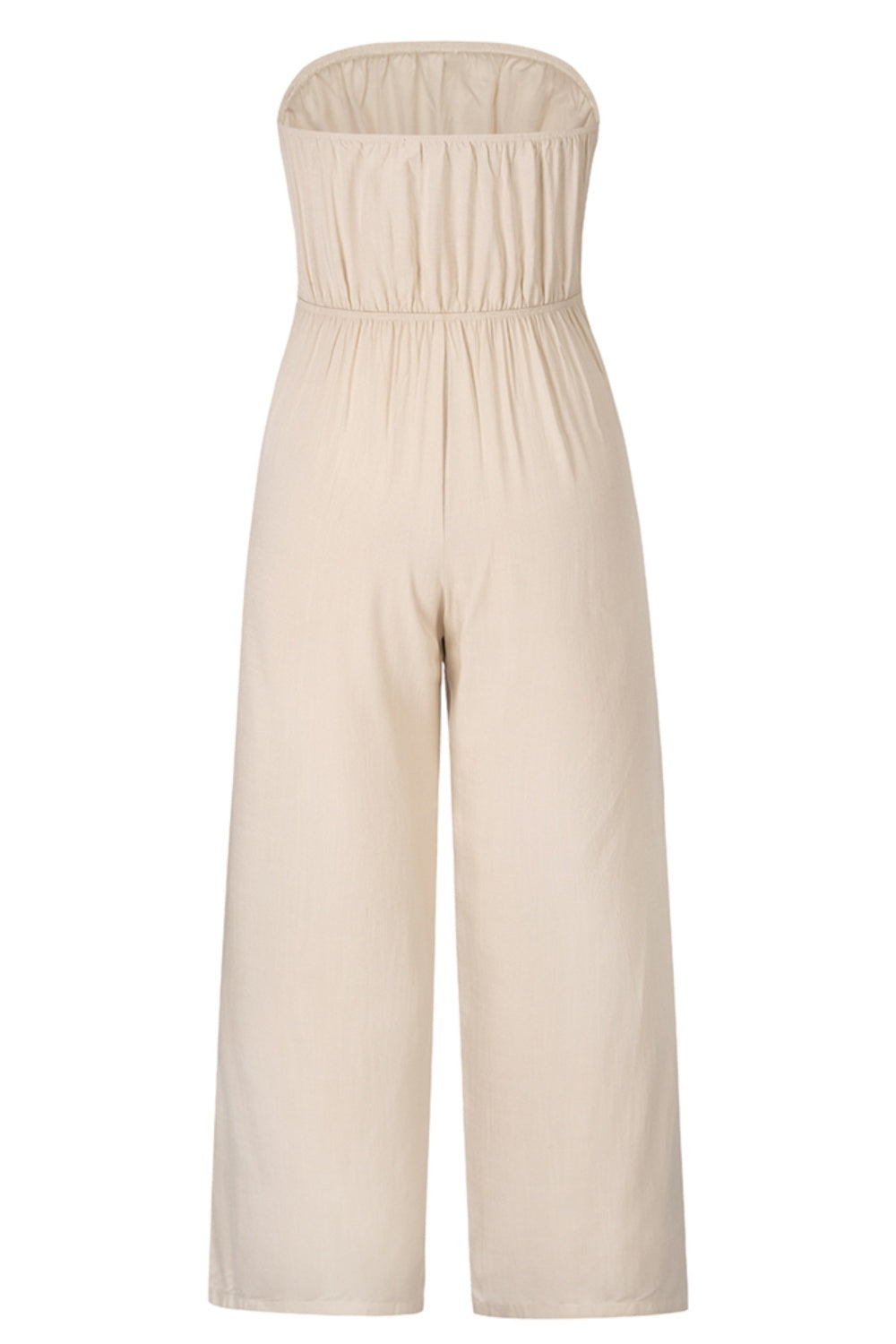 Tied Cutout Tube Wide Leg Jumpsuit-Angel Casuals