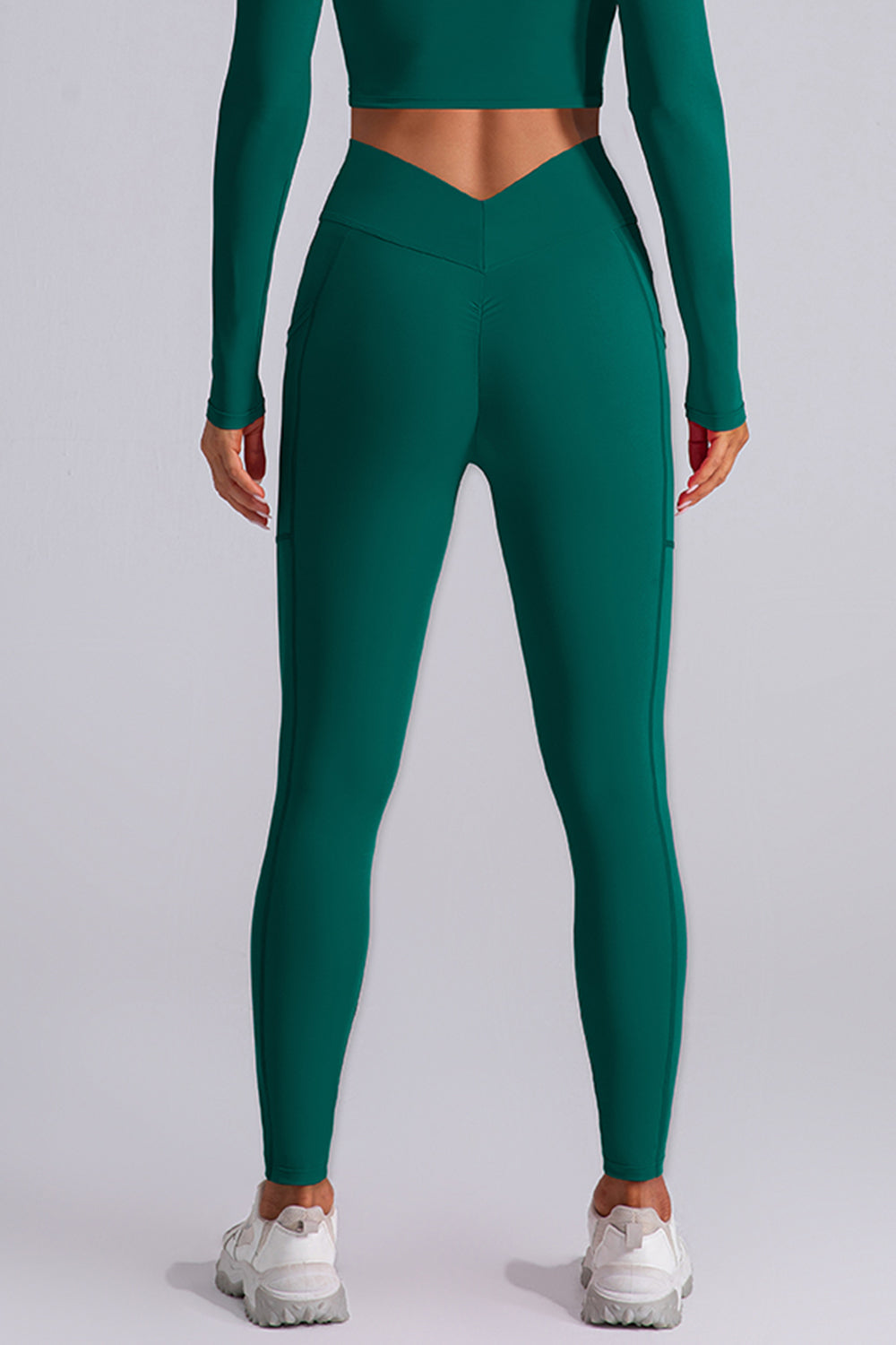 High Waist Active Leggings with Pockets-Angel Casuals