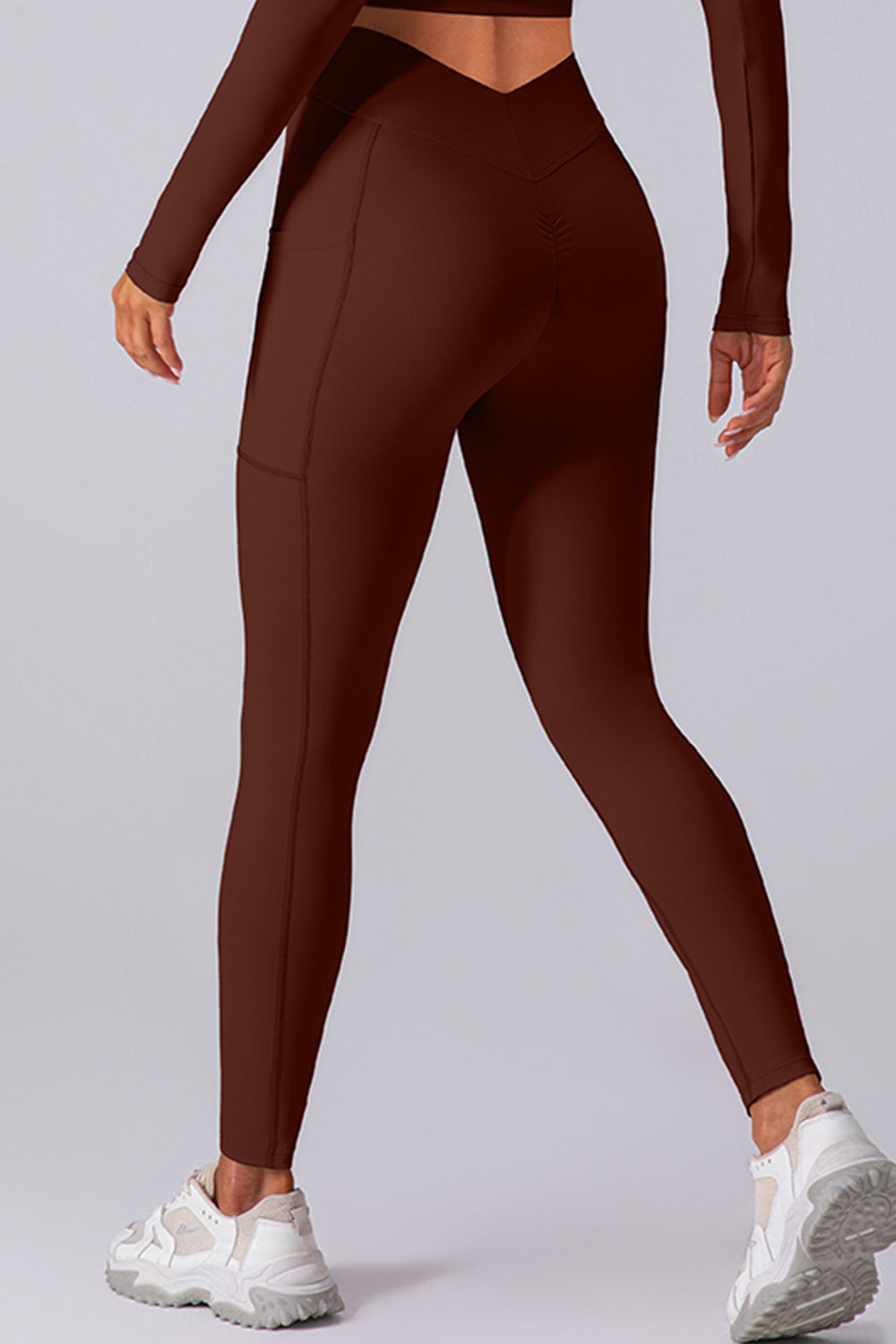 High Waist Active Leggings with Pockets-Angel Casuals