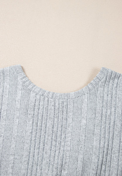 Crossover Backless Long Sleeve Knit Top-Angel Casuals