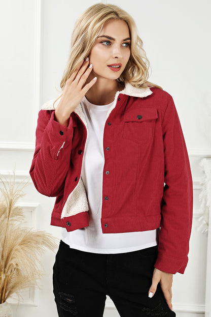 Snap Down Collared Jacket-Angel Casuals