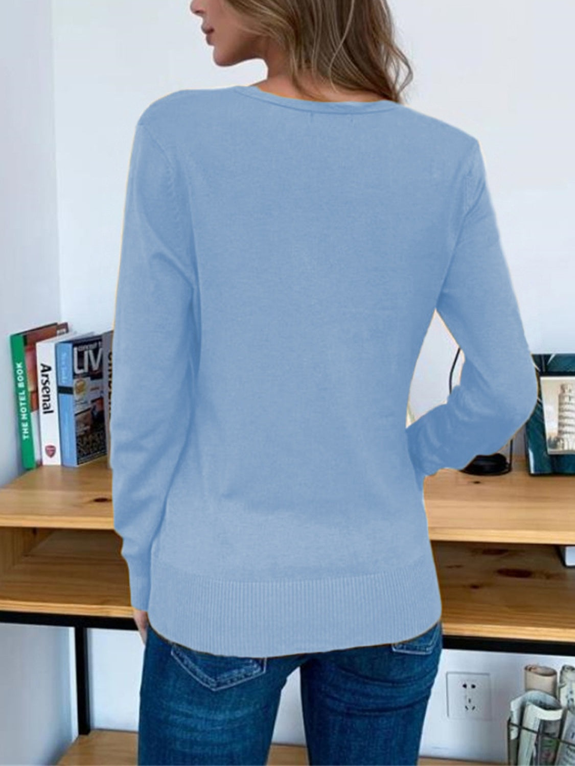 Button Up Long Sleeve Cardigan-Angel Casuals