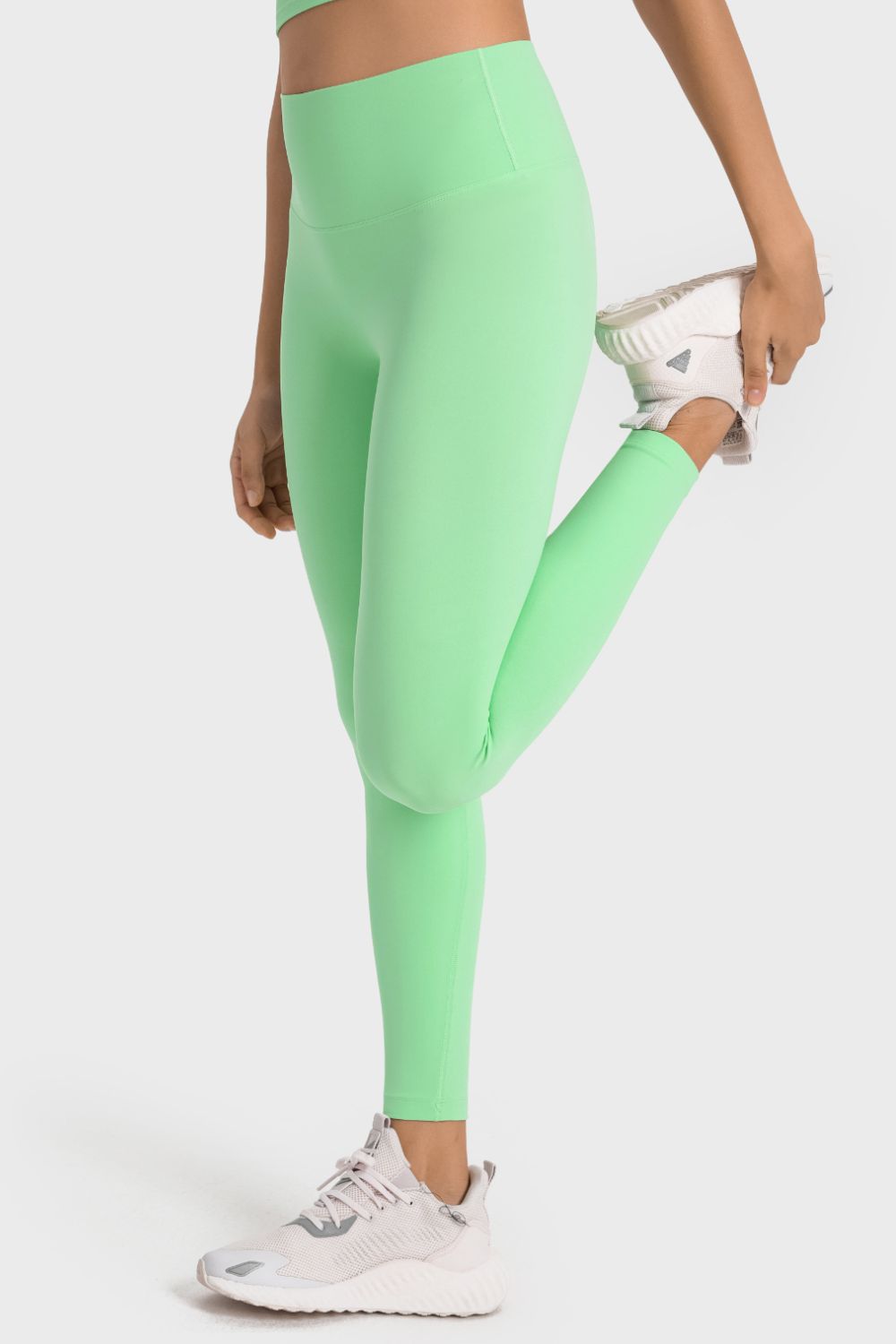 High-Rise Wide Waistband Yoga Leggings-Angel Casuals