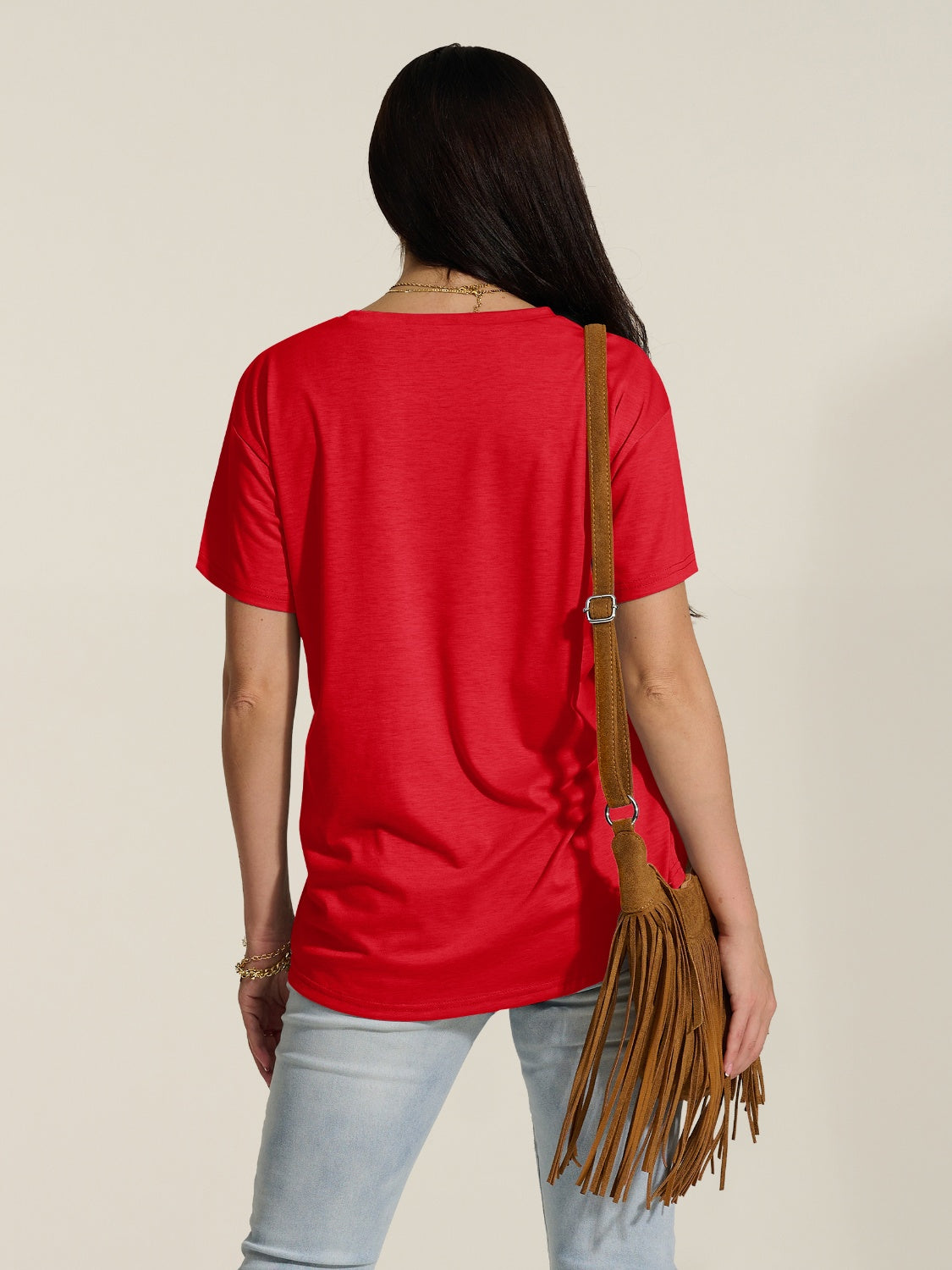 Cat Round Neck Dropped Shoulder T-Shirt-Angel Casuals