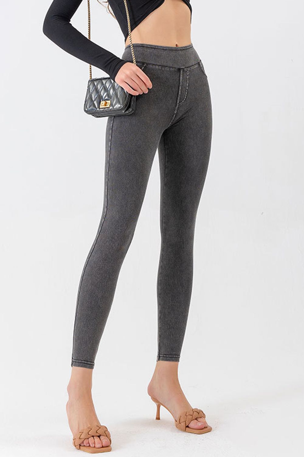 High Waist Skinny Jeans-Angel Casuals