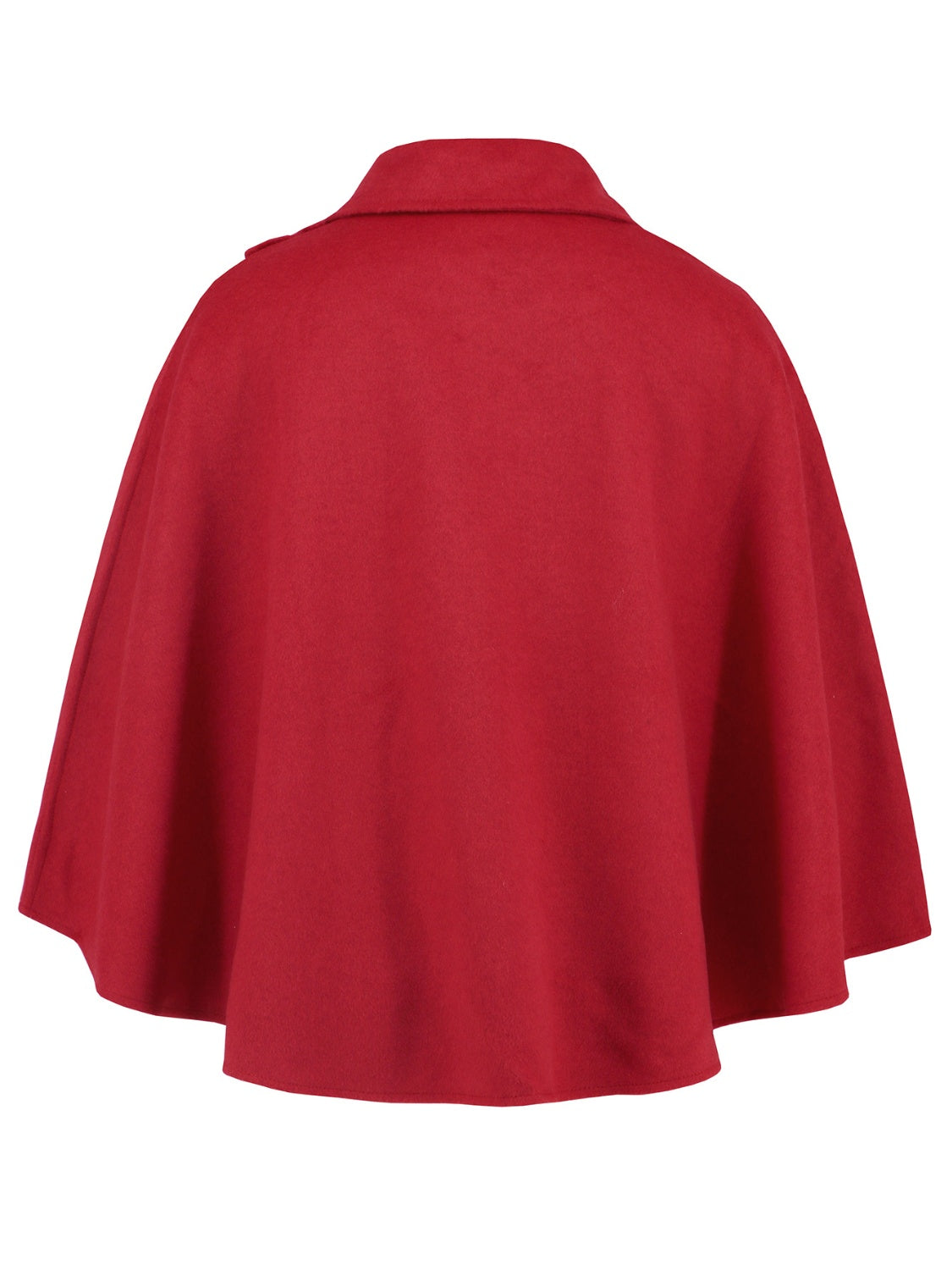 Collared Neck Cropped Cape-Angel Casuals