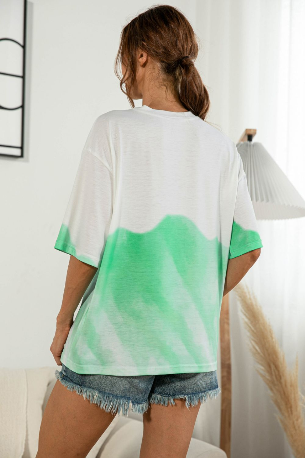 Tie-Dye Round Neck Tee Shirt-Angel Casuals