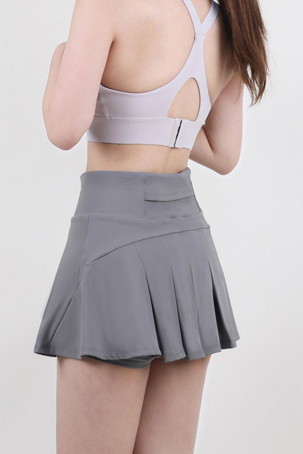 High Waist Pleated Active Skirt-Angel Casuals