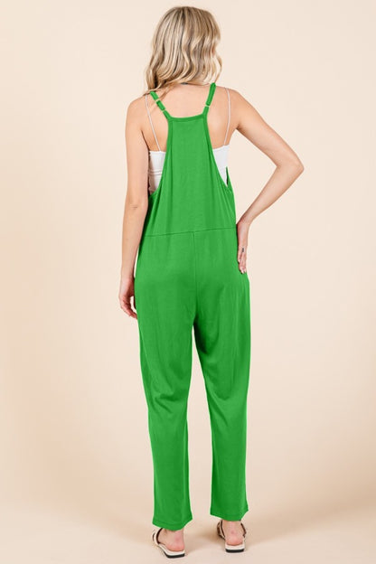 Culture Code Full Size Sleeveless Jumpsuit with Pockets-Angel Casuals