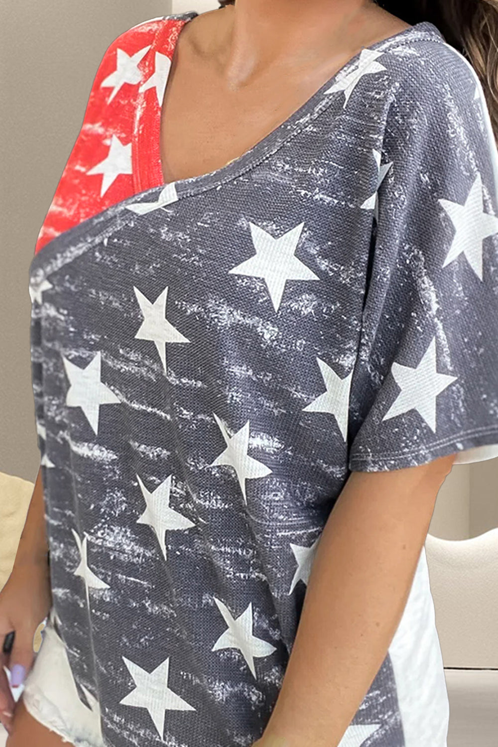 Star Surplice Short Sleeve T-Shirt-Angel Casuals