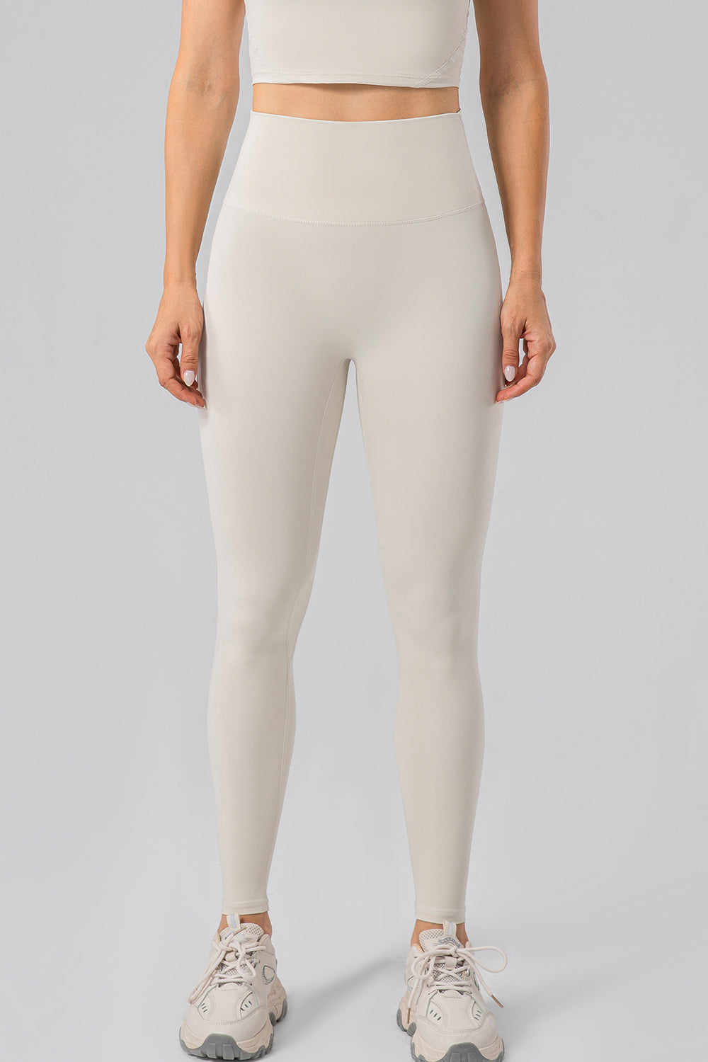 High Waist Wide Waistband Active Leggings-Angel Casuals