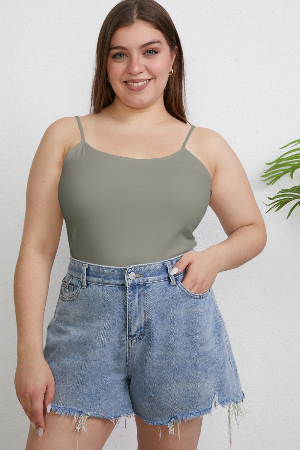 Basic Bae Full Size Round Neck Slim Cami-Angel Casuals