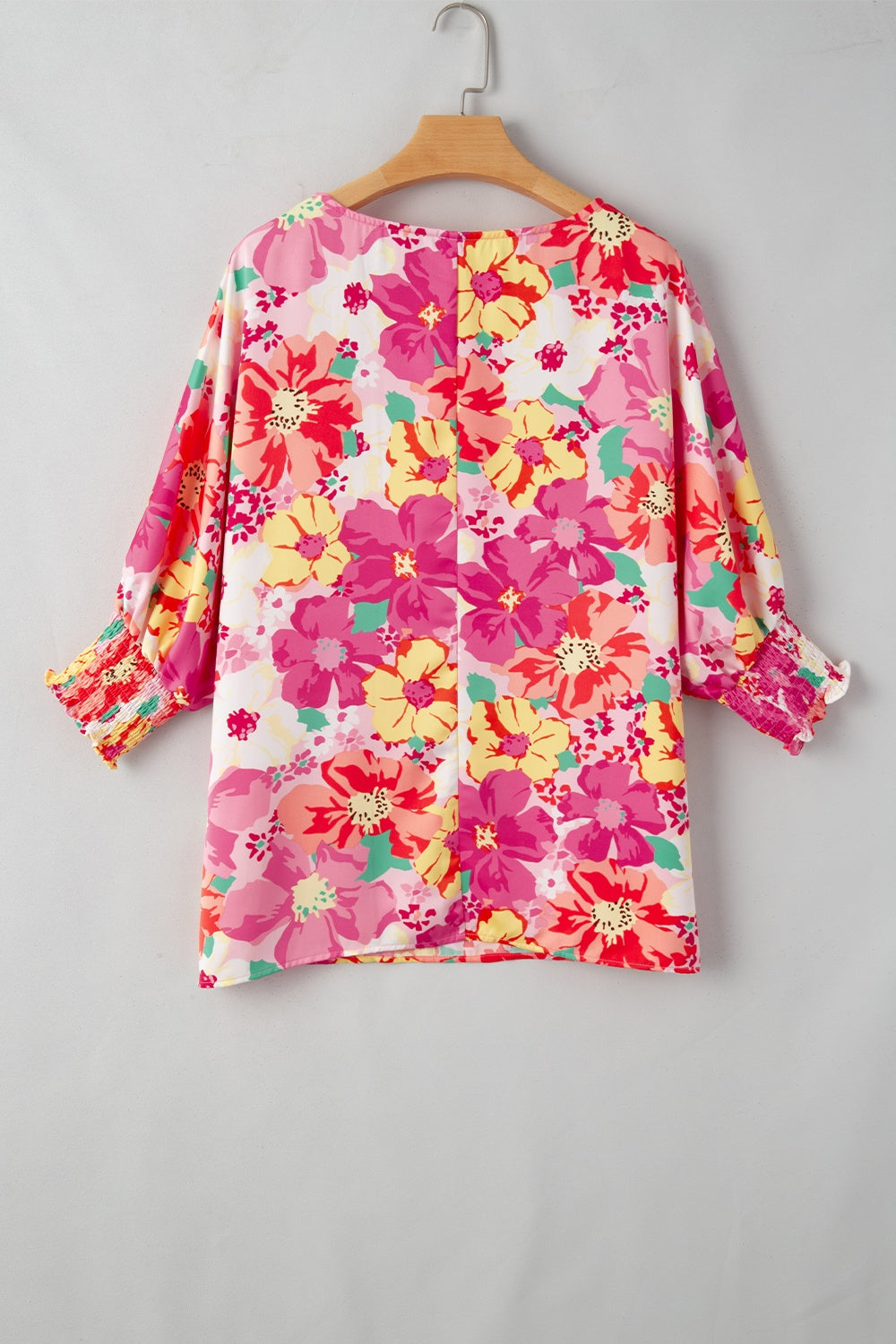 Printed Round Neck Half Sleeve Blouse-Angel Casuals