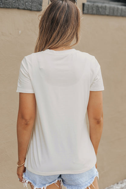 Lightning Graphic Round Neck Short Sleeve T-Shirt-Angel Casuals