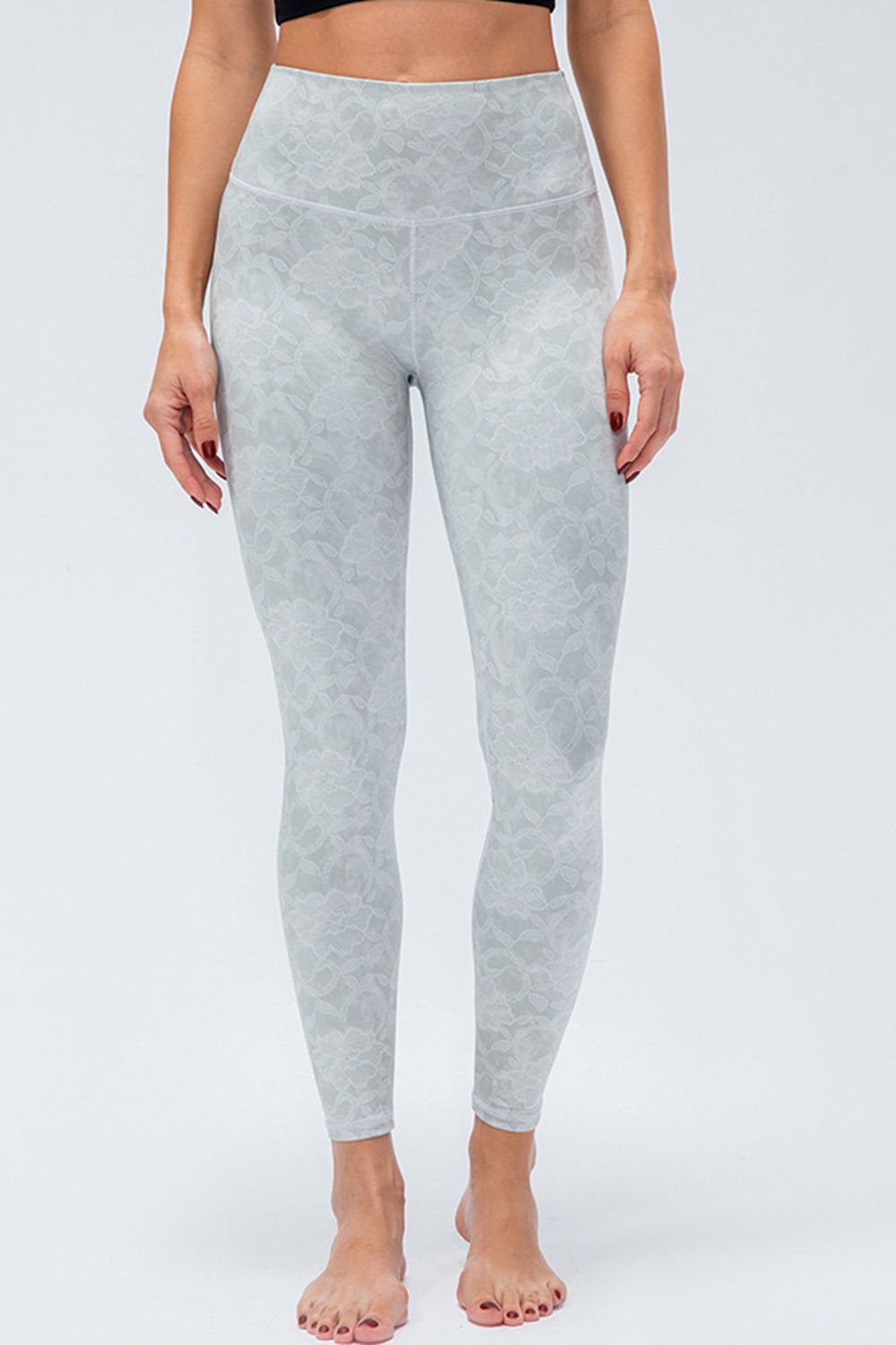 Wide Waistband Slim Fit Active Leggings-Angel Casuals