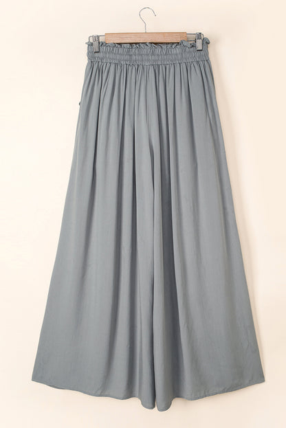 Drawstring Waist Wide Leg Pants-Angel Casuals