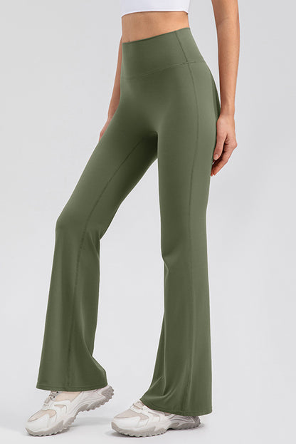 High Waist Straight Active Pants-Angel Casuals