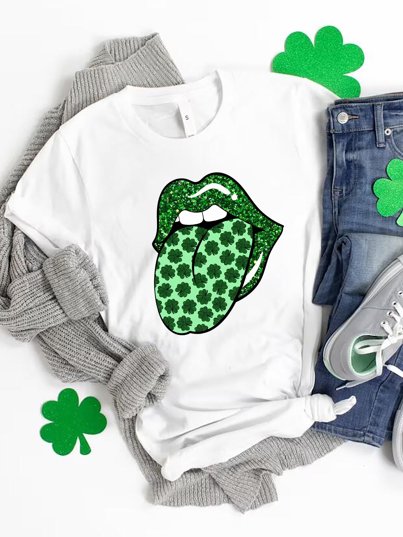 Saint Patrick's Day Round Neck T-Shirt-Angel Casuals