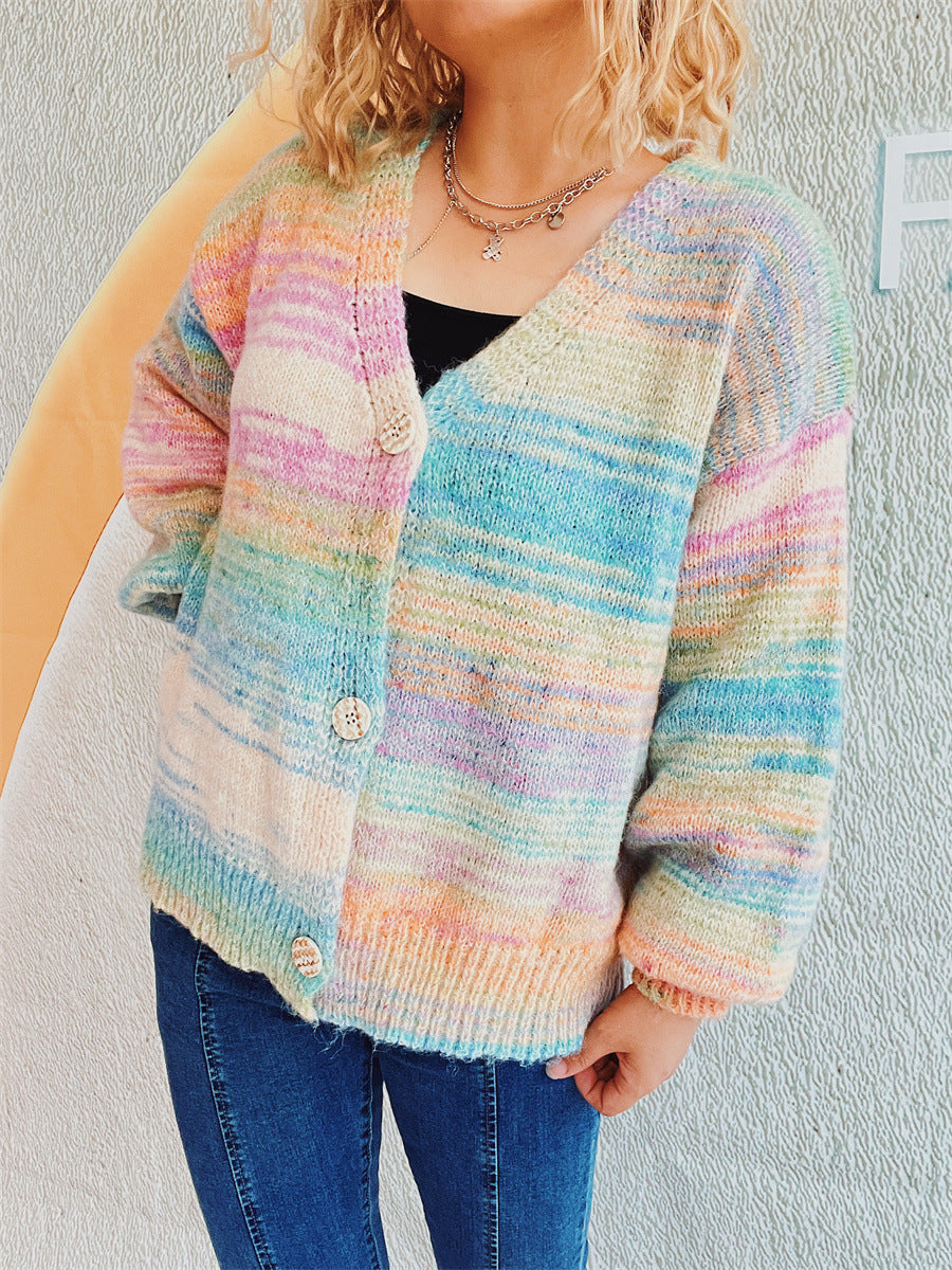 Button Up Long Sleeve Cardigan-Angel Casuals