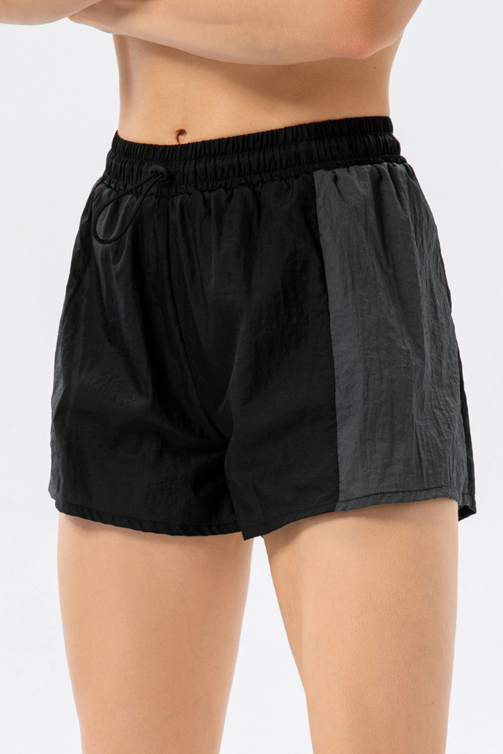 Color Block Drawstring Active Shorts-Angel Casuals