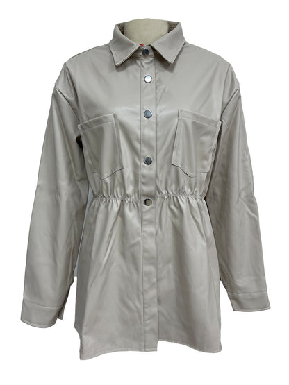 Snap Down Collared Jacket-Angel Casuals