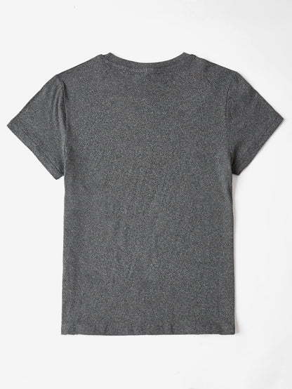 Rabbit Round Neck Short Sleeve T-Shirt-Angel Casuals