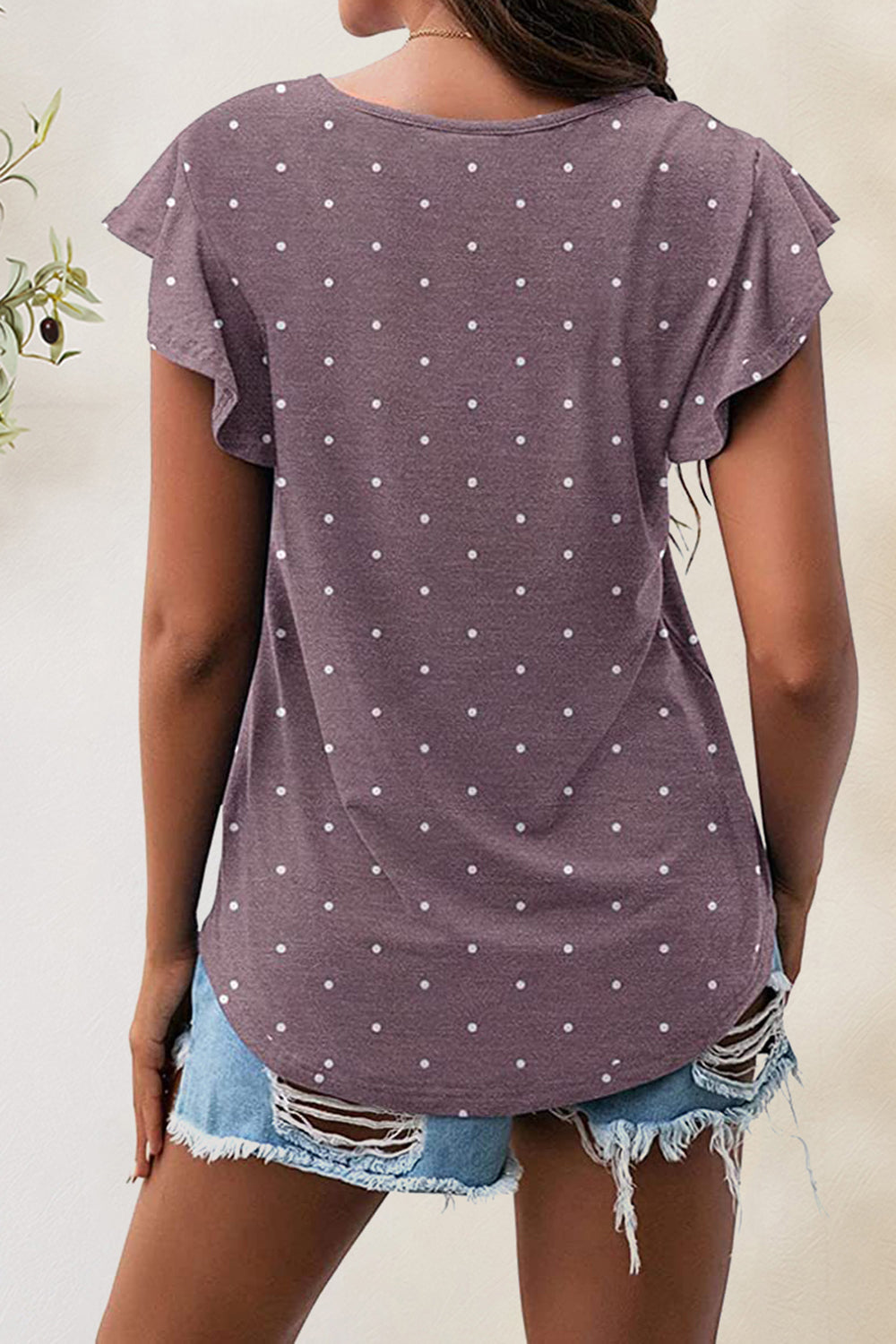 Printed Round Neck Short Sleeve T-Shirt-Angel Casuals