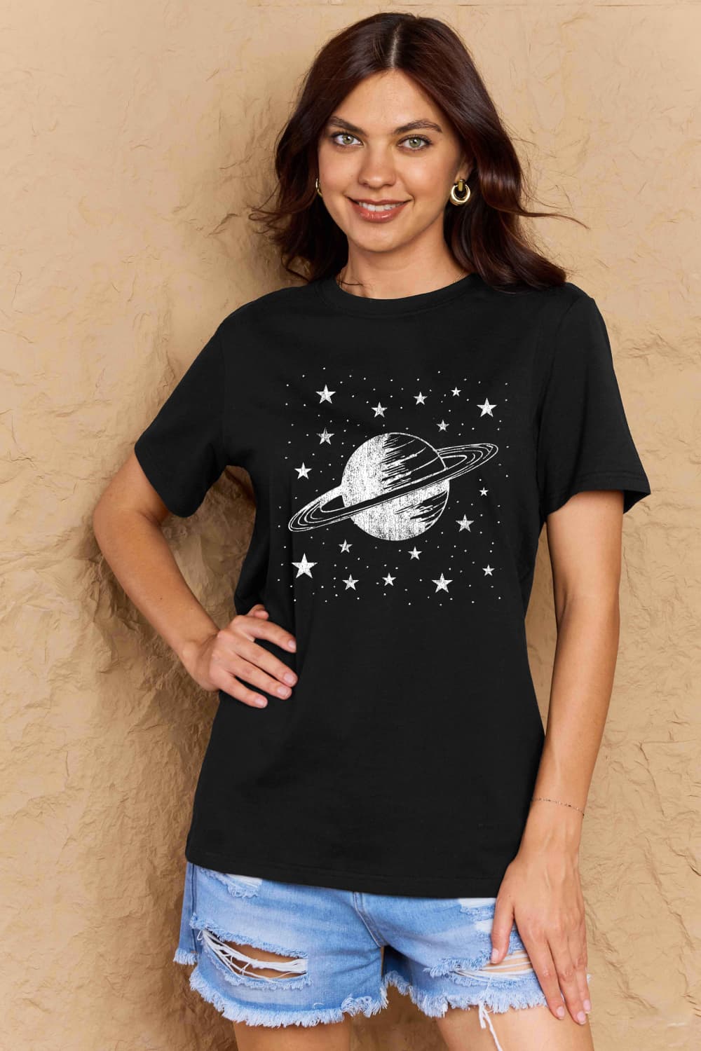 Simply Love Full Size Planet Graphic Cotton T-Shirt-Angel Casuals