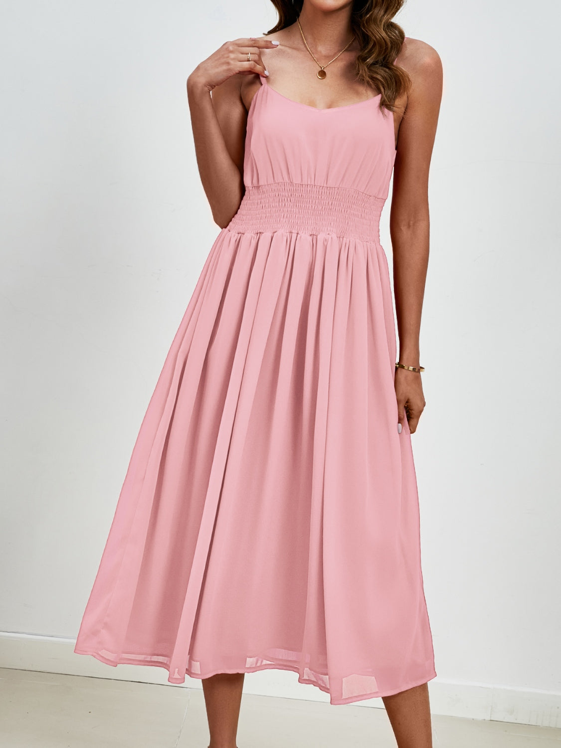 Scoop Neck Midi Cami Dress-Angel Casuals