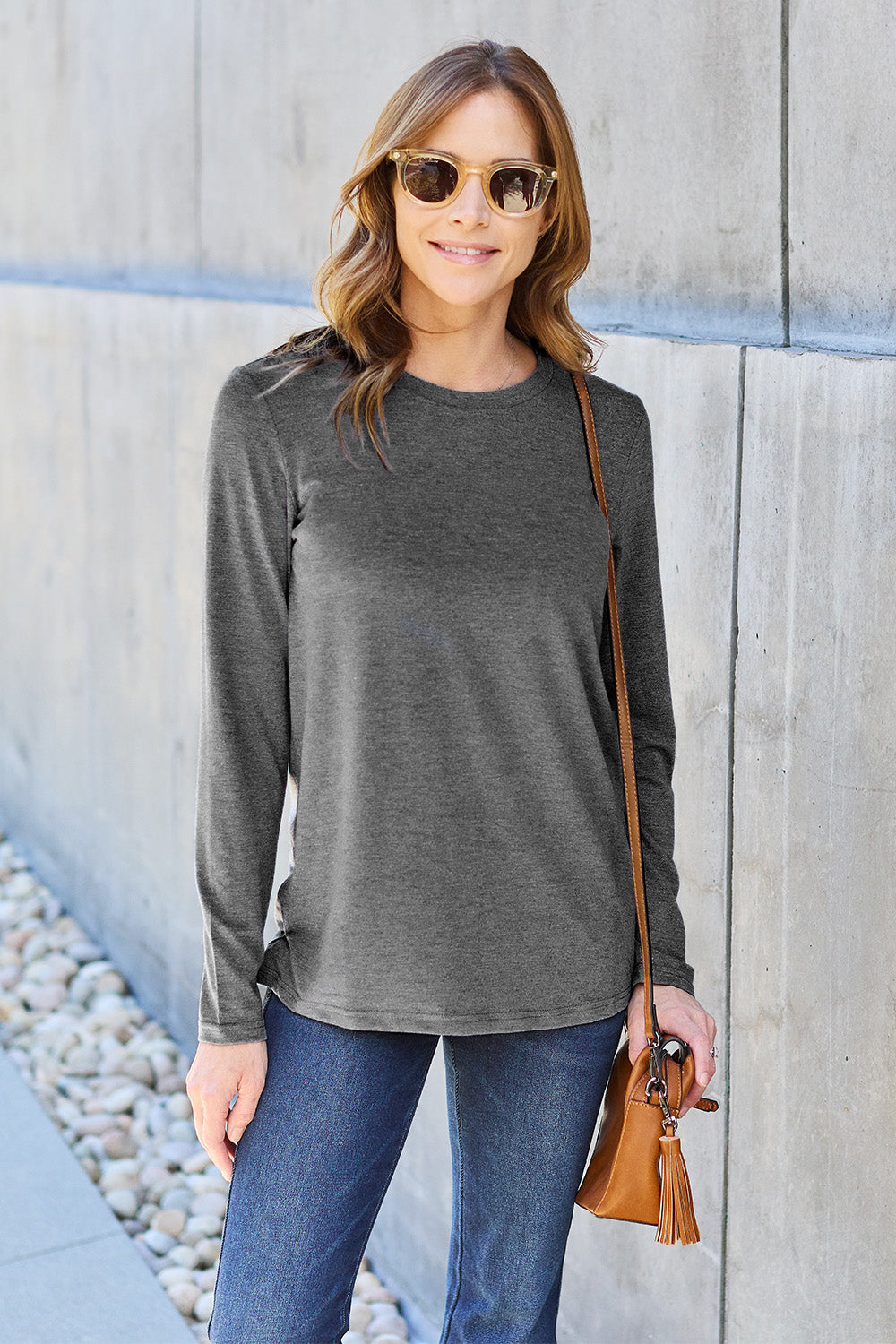 Basic Bae Full Size Round Neck Long Sleeve Top-Angel Casuals