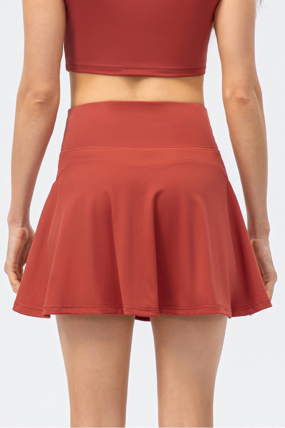 High Waist Wide Waistband Active Skirt-Angel Casuals