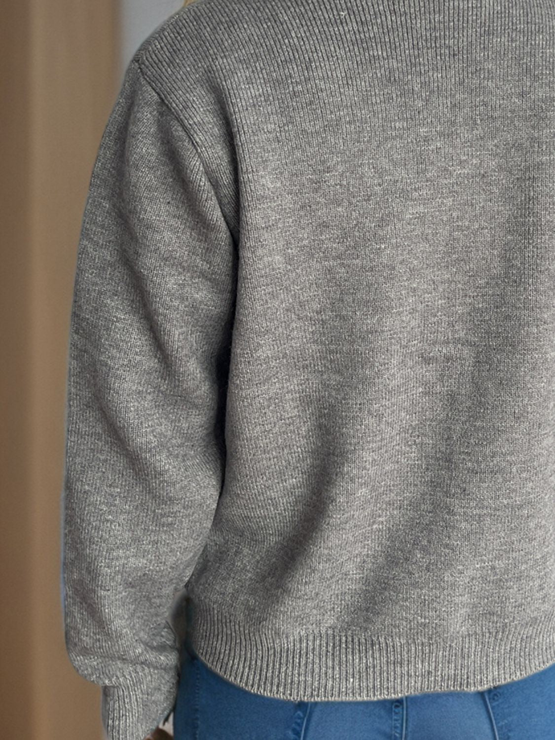 Button Down Long Sleeve Cardigan with Pockets-Angel Casuals