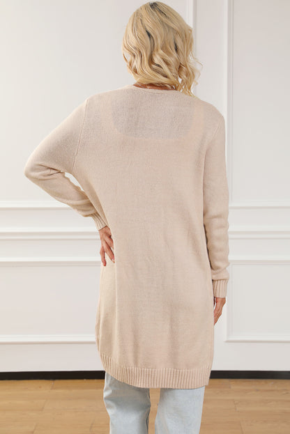 Pocketed Long Sleeve Cardigan-Angel Casuals