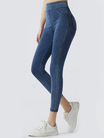 Wide Waistband Sports Leggings-Angel Casuals