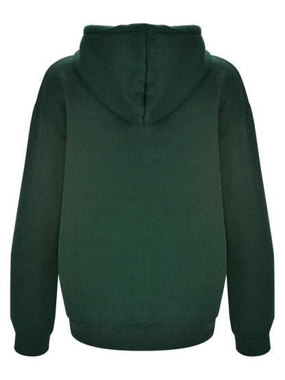 Letter Graphic Zip Up Long Sleeve Hooded Jacket-Angel Casuals
