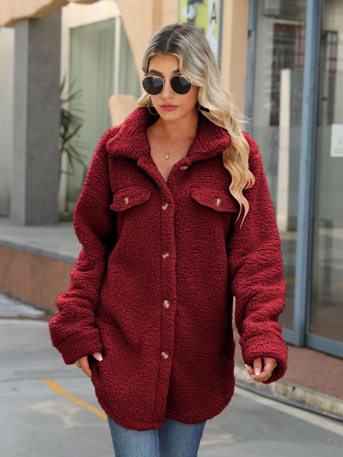 Button Down Collared Coat-Angel Casuals
