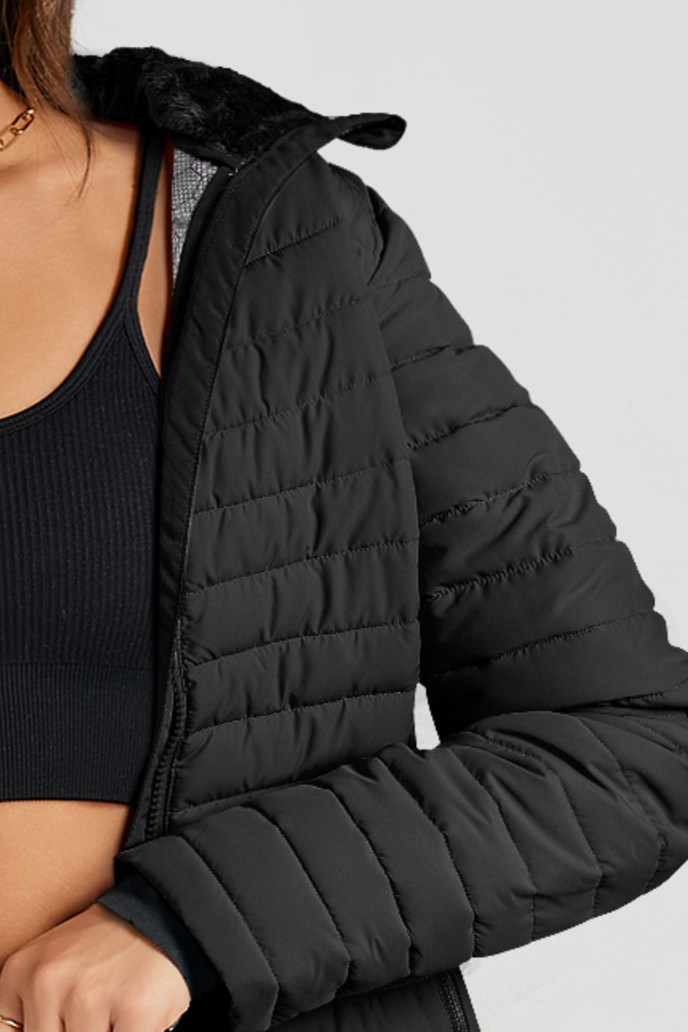 Turtleneck Zip Up Long Sleeve Jacket-Angel Casuals