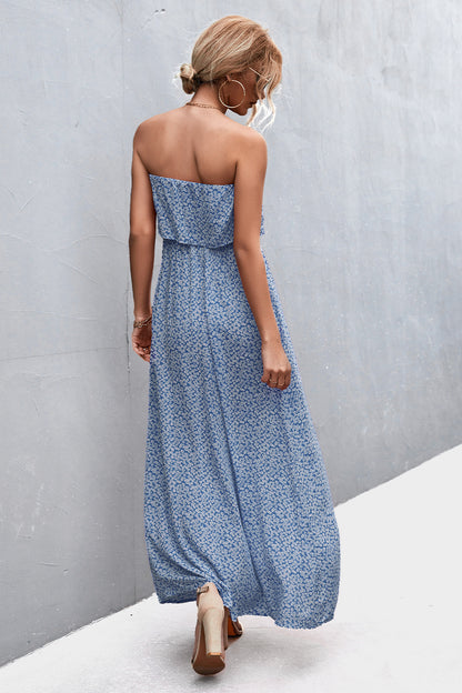 Strapless Split Maxi Dress-Angel Casuals