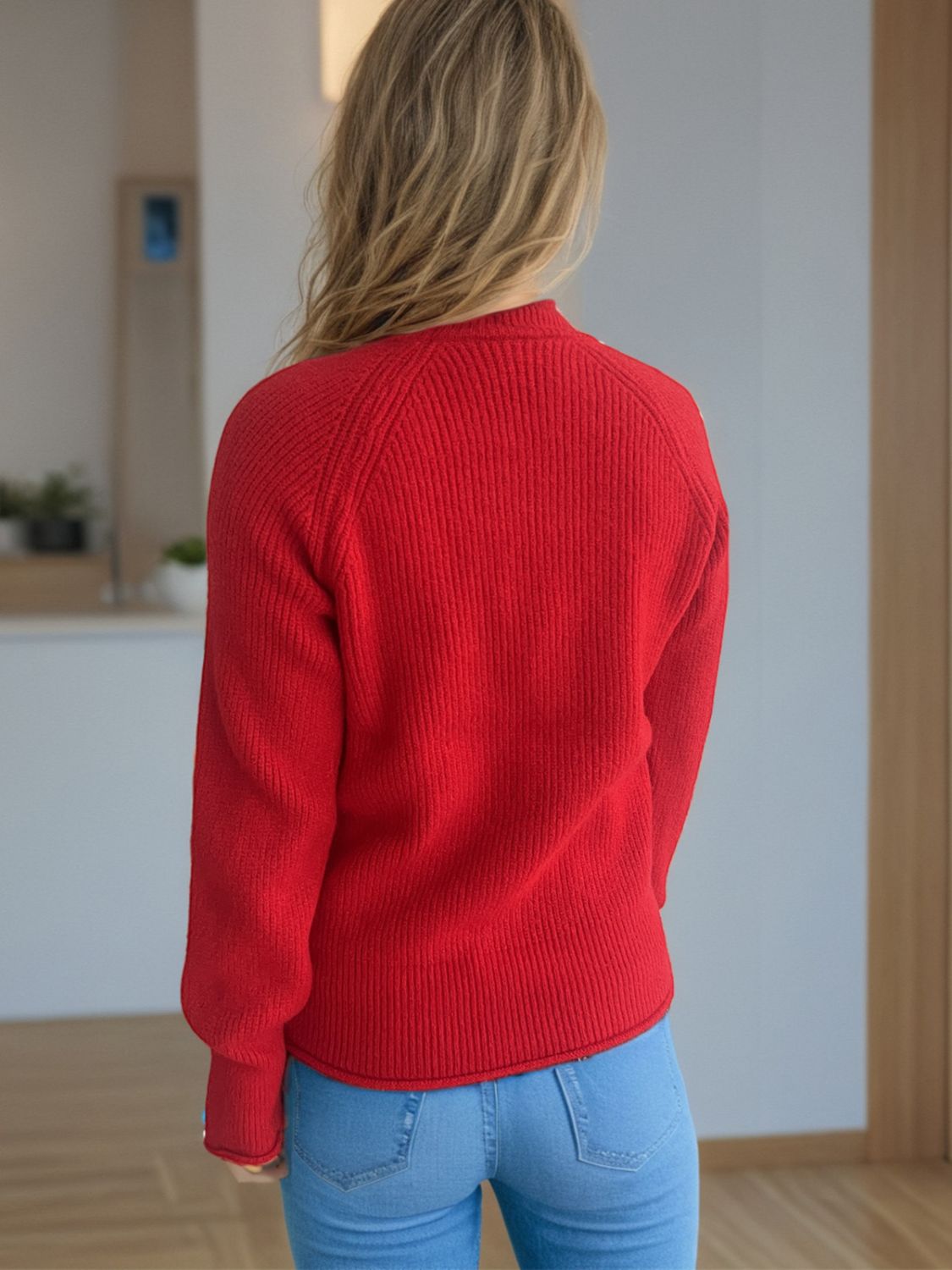 Turtleneck Long Sleeve Sweater-Angel Casuals