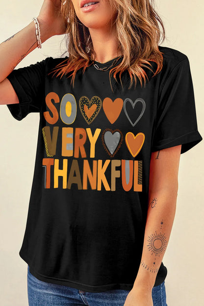 Letter Graphic Round Neck Short Sleeve T-Shirt-Angel Casuals