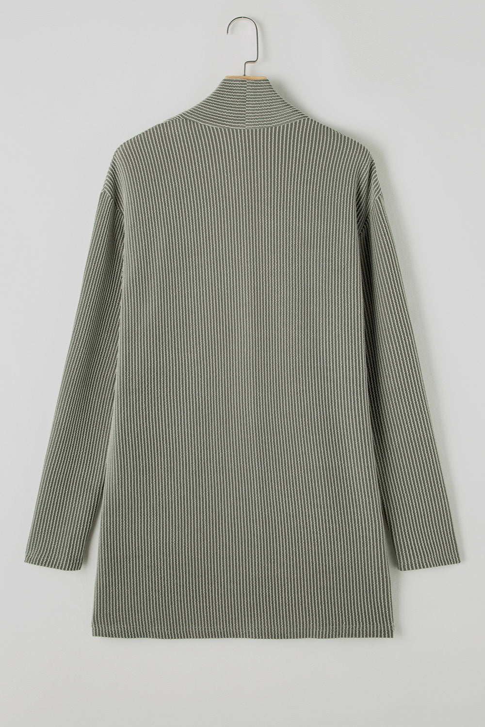 Textured Open Front Long Sleeve Cover Up-Angel Casuals