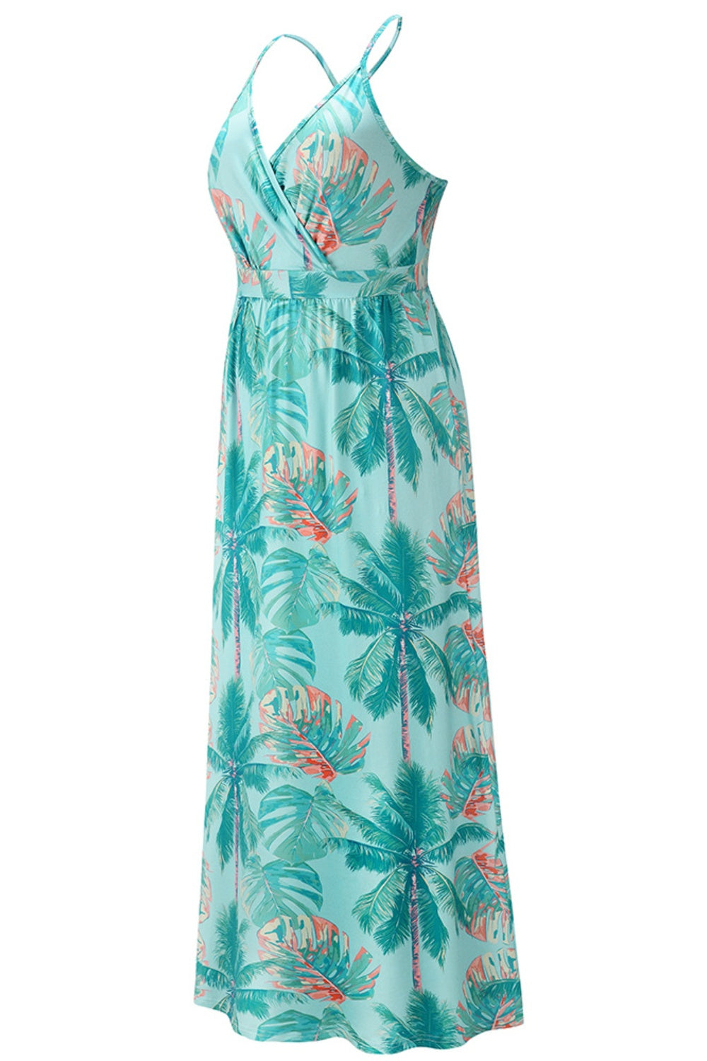 Crisscross Printed Surplice Cami Dress-Angel Casuals