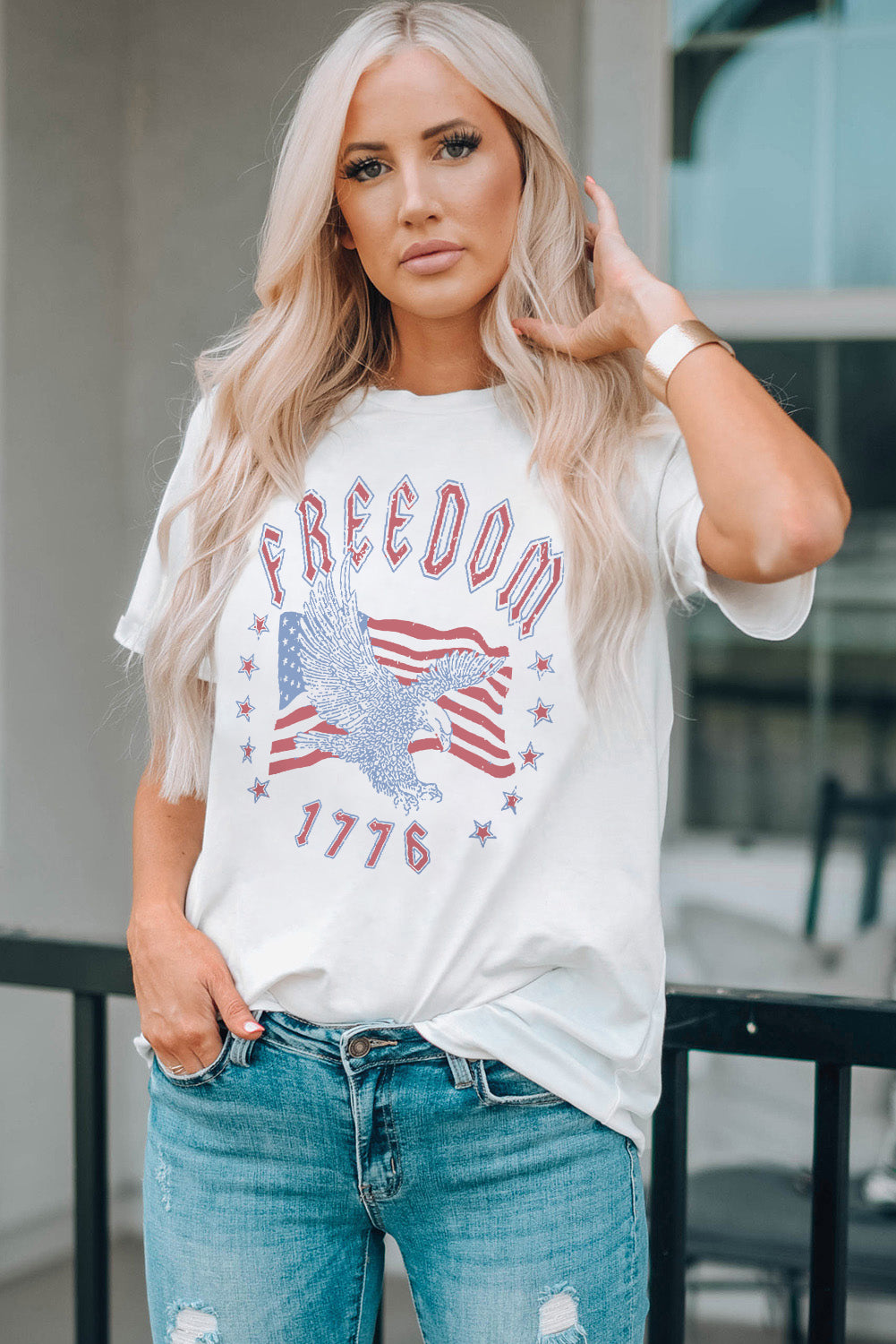 FREEDOM 1776 Graphic Tee-Angel Casuals