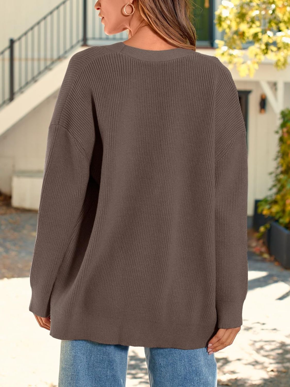Button Down Long Sleeve Cardigan-Angel Casuals
